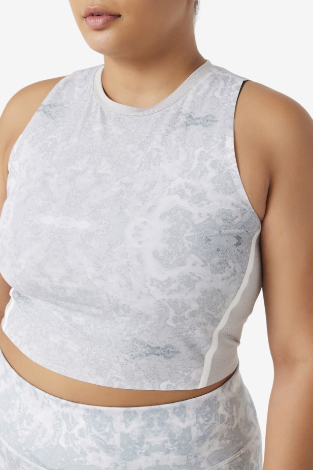 Fila Uplift Athletic Crop Top Highrise/bílá