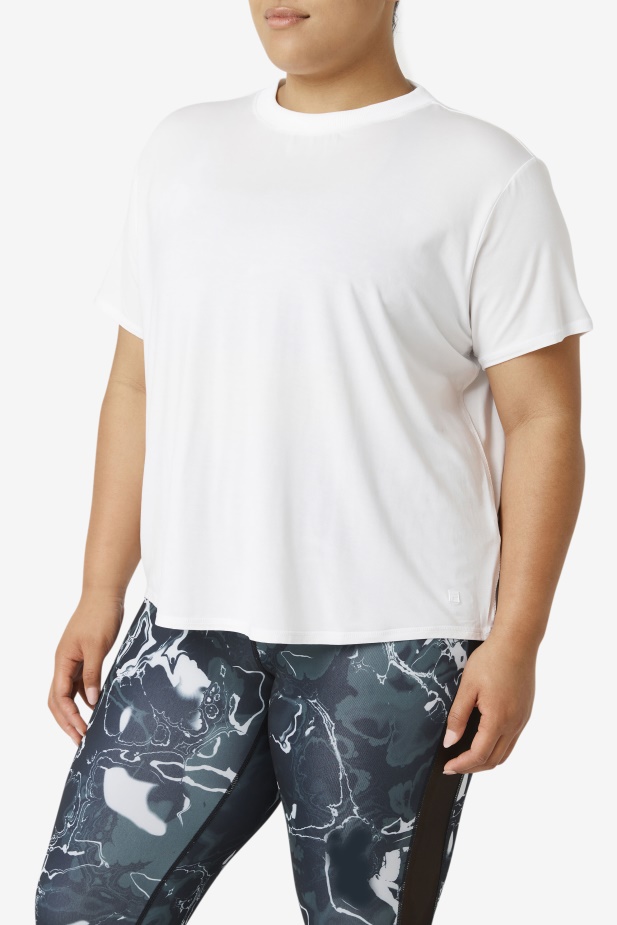 Bílý Fi-lux Top Fila S Krátkým Rukávem
