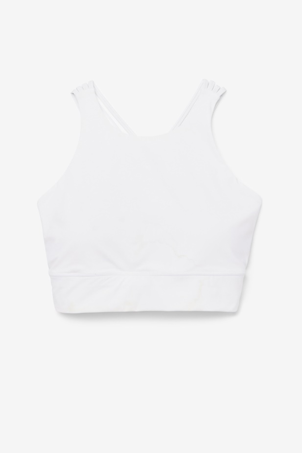 Fila Bílá Sportovní Podprsenka S Vysokým Výstřihem