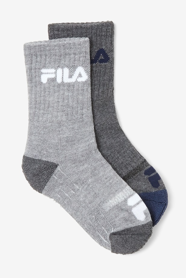 Fila Grey Dětská Polstrovaná Dětská Ponožka Po 6 Kusech