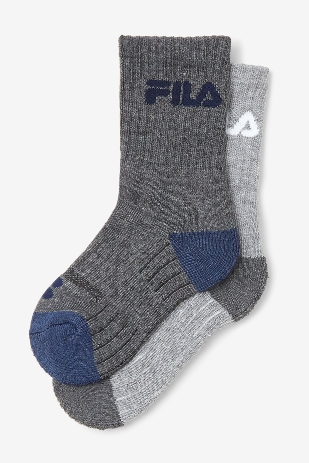 Fila Grey Dětská Polstrovaná Dětská Ponožka Po 6 Kusech