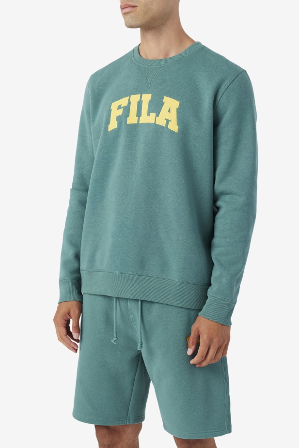 Mikina Fila Kory S Výstřihem Modrý Smrk/mimóza
