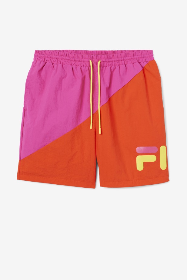 Ama Plavat Short Fialová/třešňové Rajče/žlutá Fila
