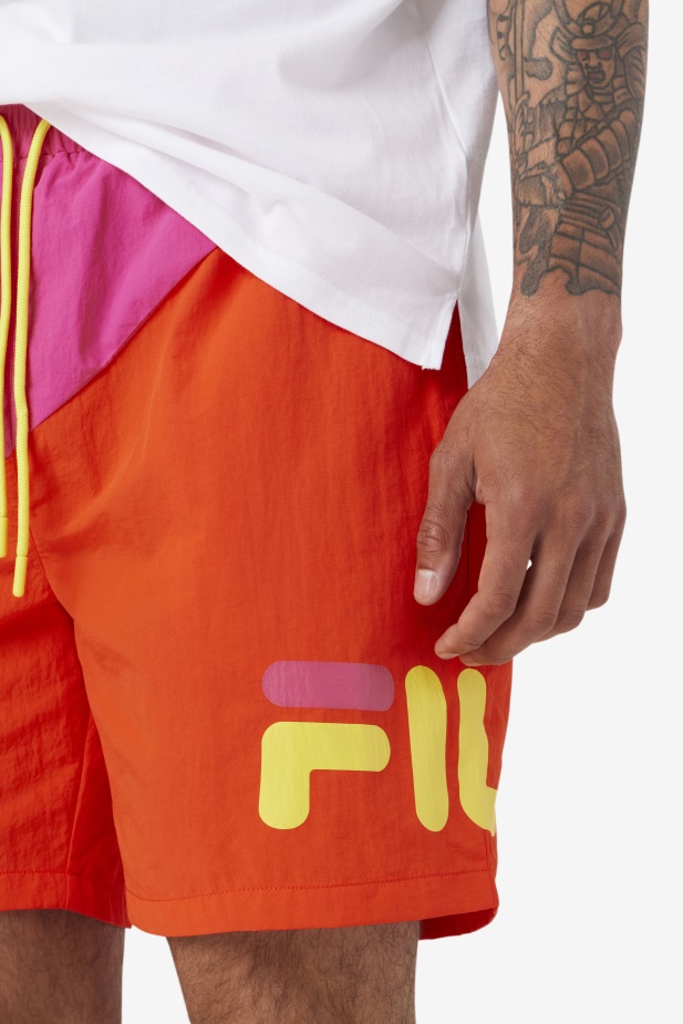 Ama Plavat Short Fialová/třešňové Rajče/žlutá Fila