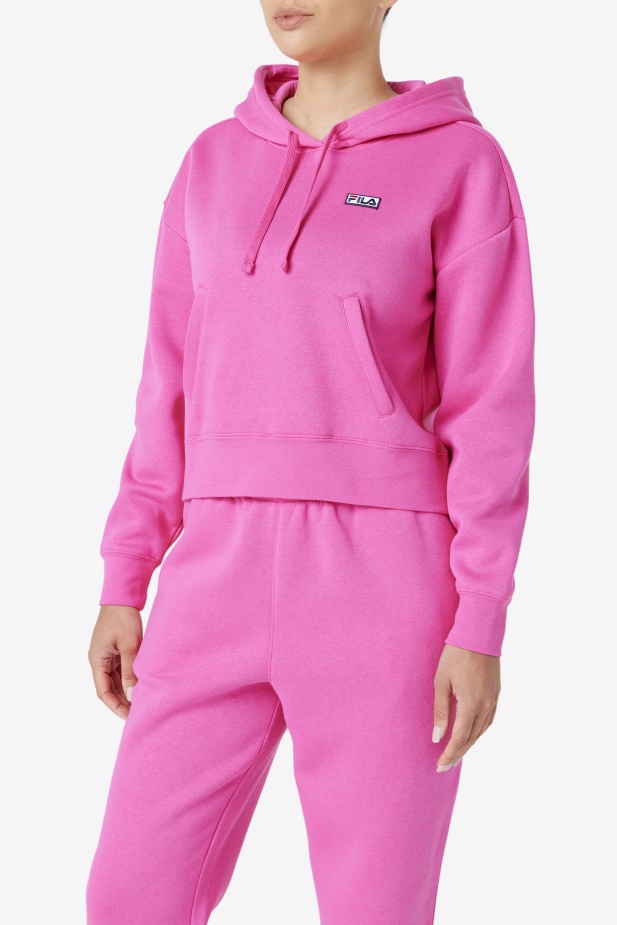 Mikina S Kapucí Fila Marina Růžová Záře