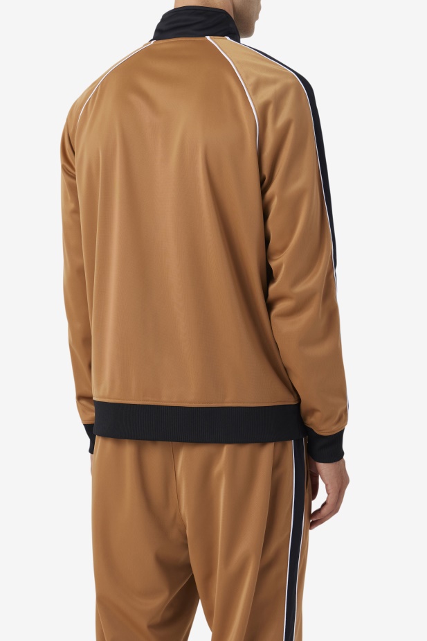 Fila Tabáková Hnědá/černá/bílá 2pac Bunda
