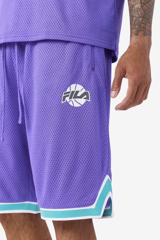 Fialová/keramická/bílá/stínová Ovi ​​basketbalová Krátká Fila