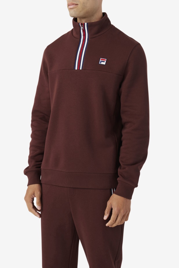 Hnědý Kámen Weston Poloviční Zip Fila