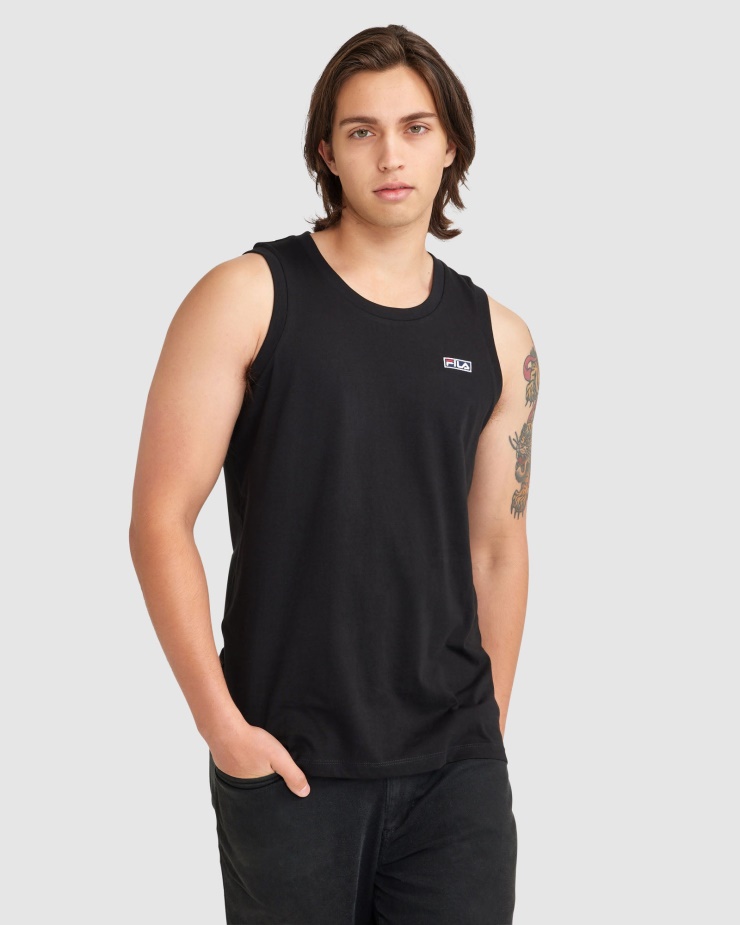 černé Pánské Cian Tank Fila