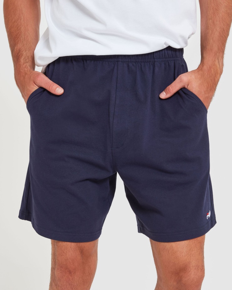Nové Klasické Pánské žerzejové šortky Navy Fila