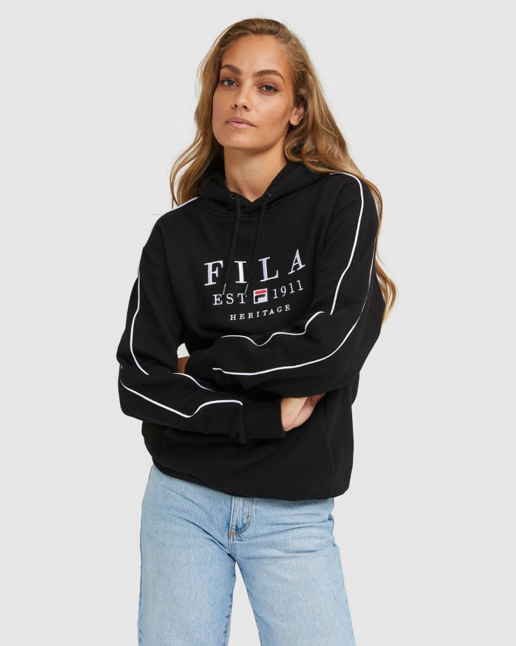 černá Unisex Historická Kapuce Fila