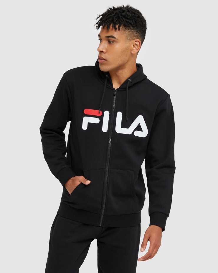 Fila Klasická Unisex Bunda Na Zip černá