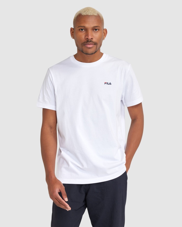Unisex Klasické Tričko 2 Bílé Fila
