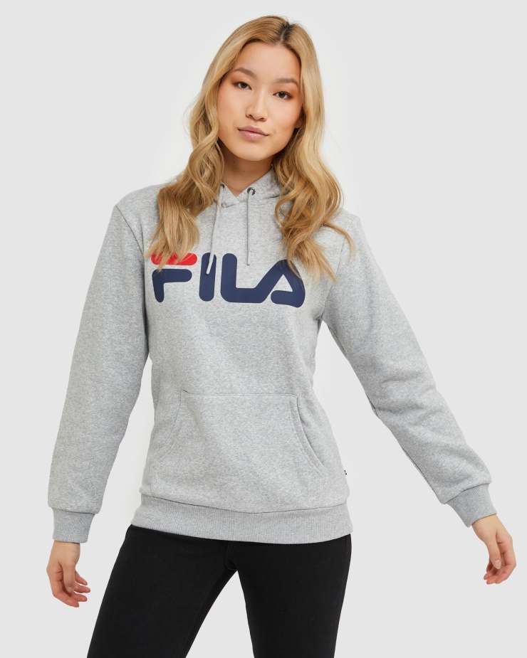 Stříbrná Marle Klasická Unisex Kapuce Fila
