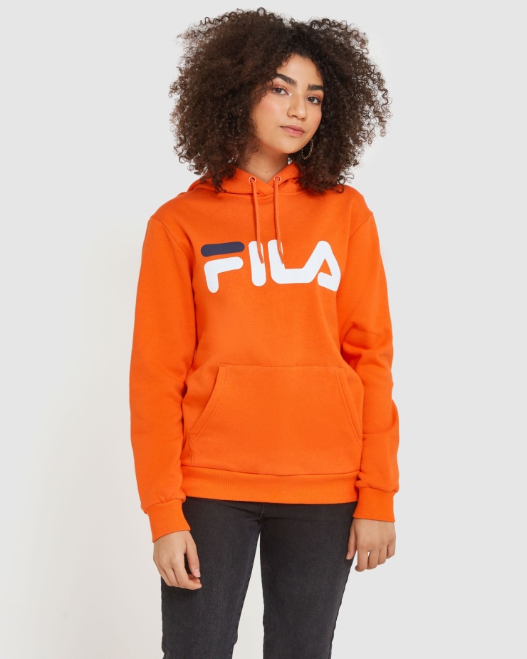 Klasická Unisex Kapuce Fila červená Oranžová