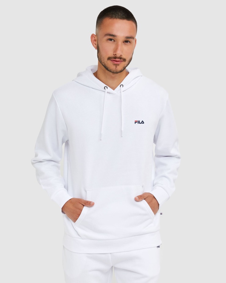 Bílá Fila Klasická Unisex Kapuce 2
