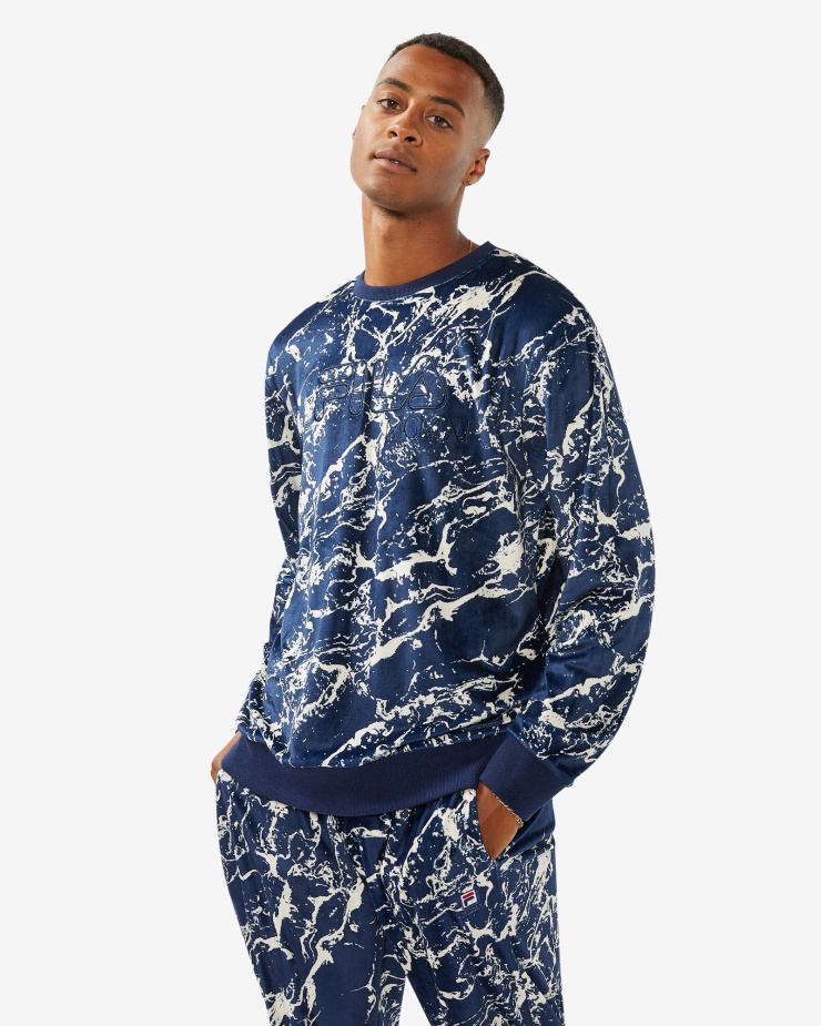 Fila Unisex Aspen Crew Námořnický Mramor