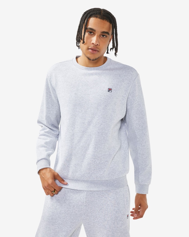 Světle šedá Marle Fila Unisex Odznak 2.0 Crew