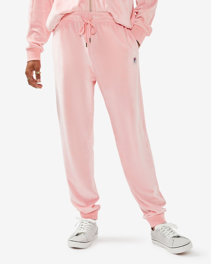 Růžové/červené Unisex Kalhoty Osika Fila