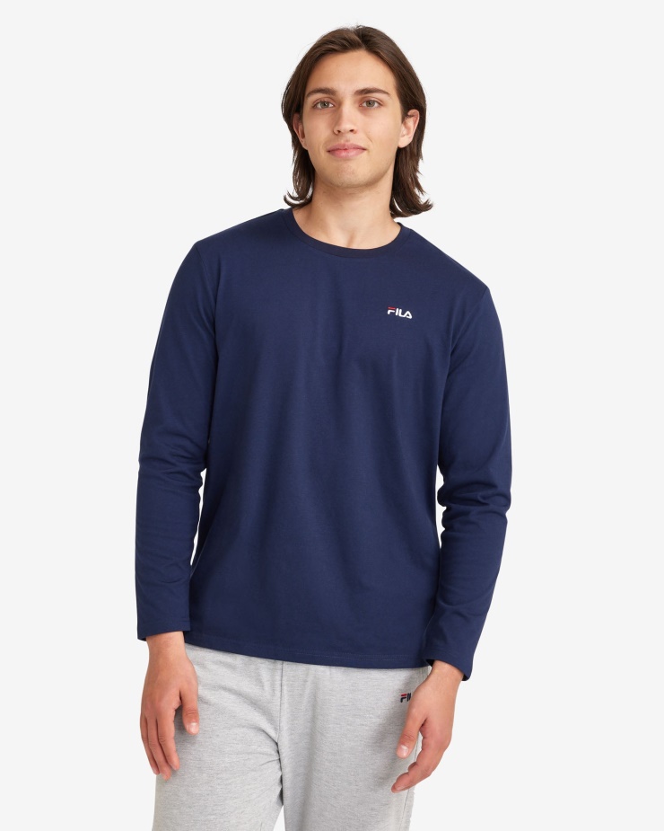 Nové Tričko Navy Fila Pánské Basic L/s