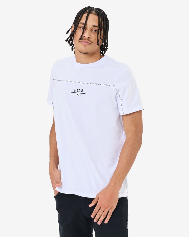 Bílé Unisex Městské Triko Fila