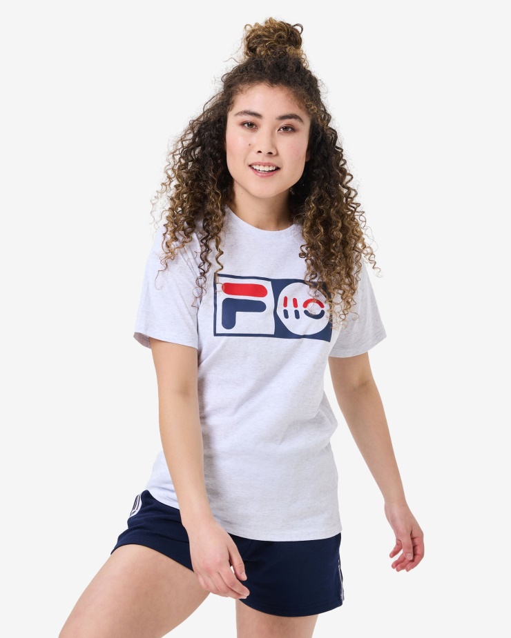 Fila Světle šedé Marle Unisex Výročí Tričko