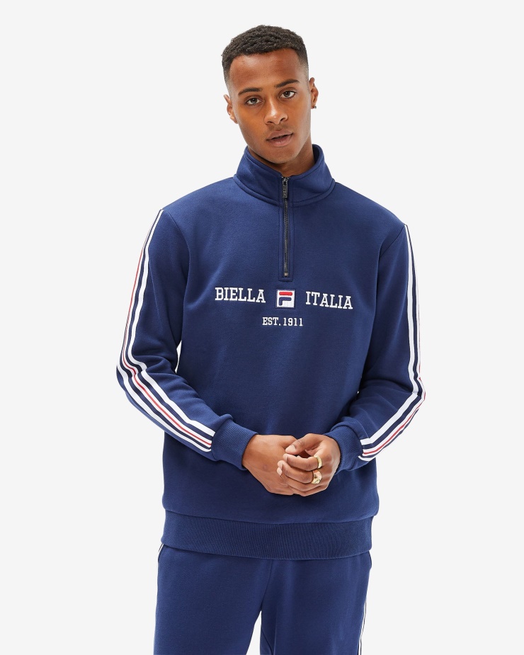Nové Navy Fila Pánské Aemero Qtr Zip