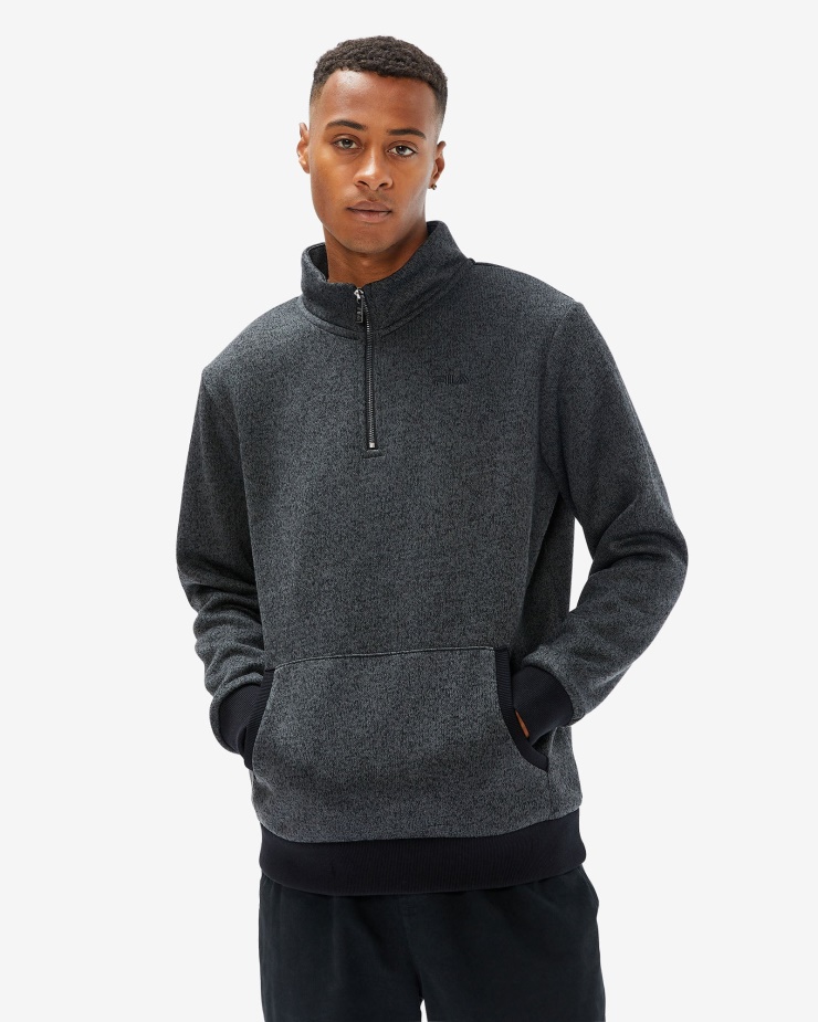 Unisex Romano Qtr Zip černá Marle Fila