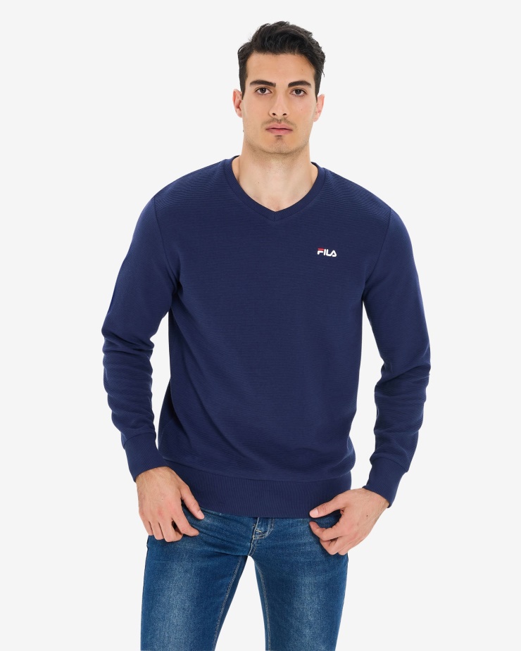 Men's Savian V-něck Crew Navy Fila