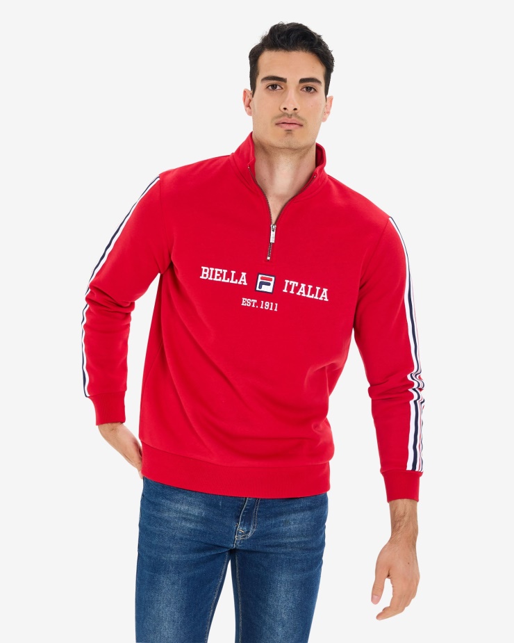 Fila Pánské Aemero Qtr Zip červený