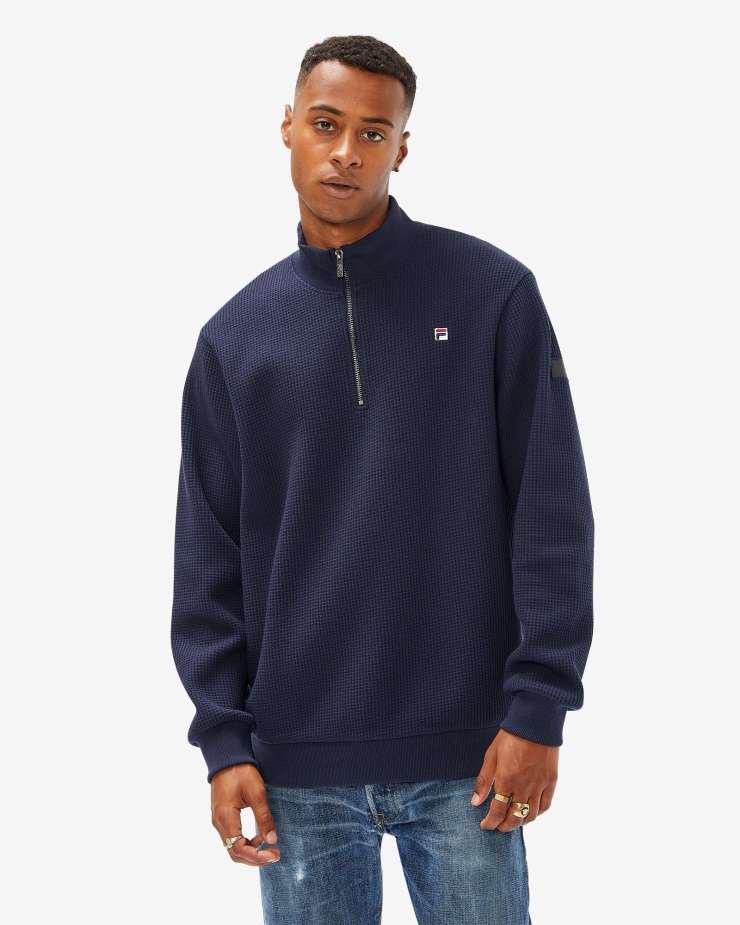 Pánská Placka 2,0 Qtr Zip New Navy Fila