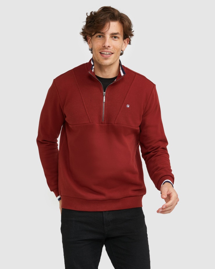 Pánský Odznak Qtr Zip Fila Brick
