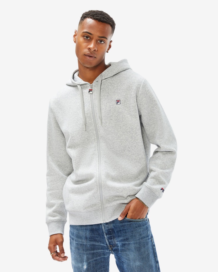 Unisex Odznak 2.0 Zip Kapuce Stříbrná Marle Fila