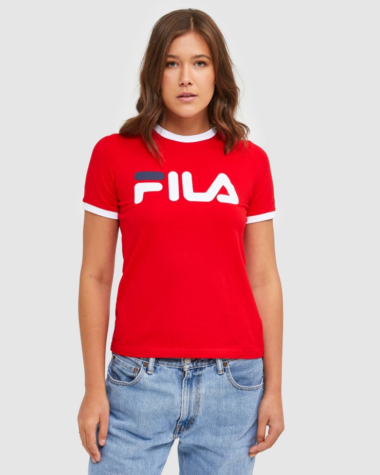 Červené Dámské Tričko S Kroužkem Fila Classic