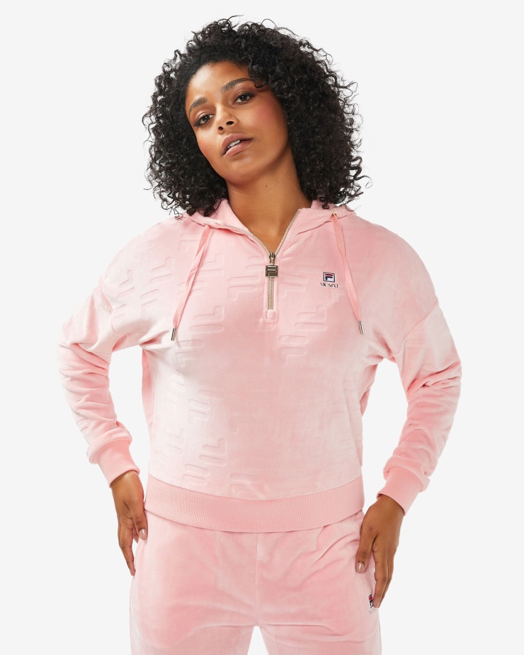 Fila Dámská Aspena Qtr Zip Světle Růžová