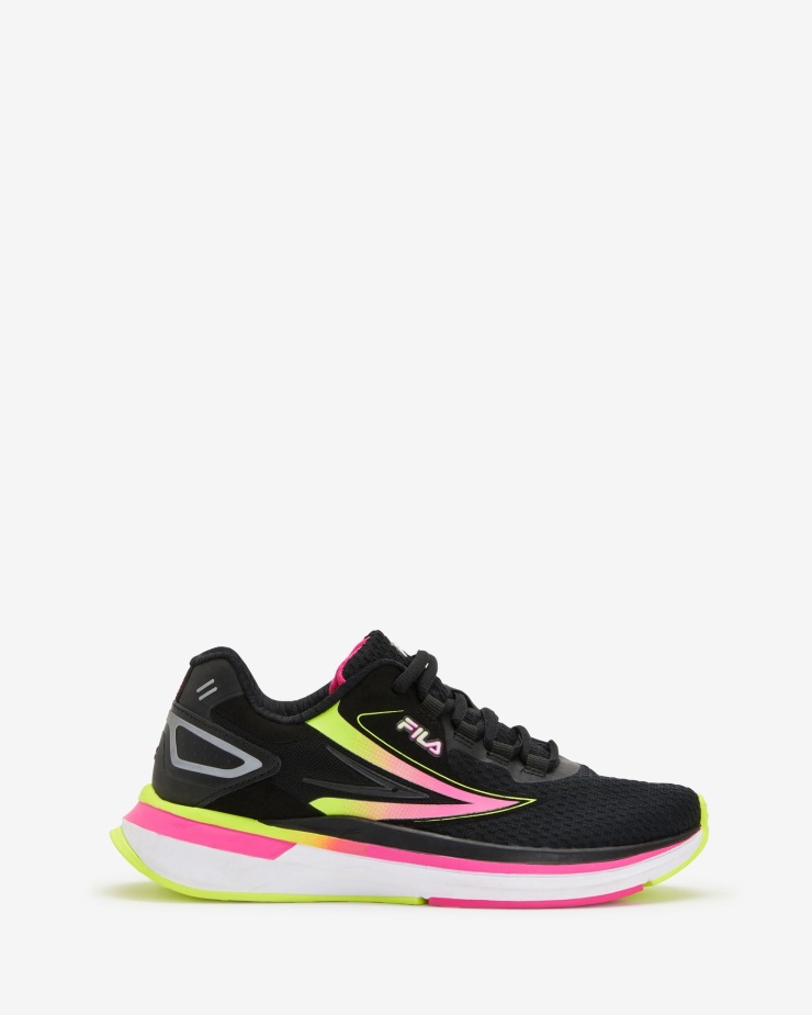 Fila Black/pinkglo/safeyellow Dámská Fila Instinx