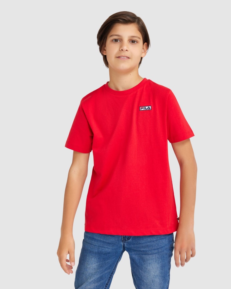 červené Dětské Triko S Fila Parker
