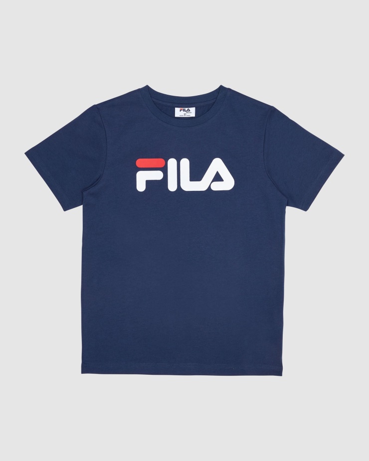 Nové Klasické Dětské Tričko Navy Fila