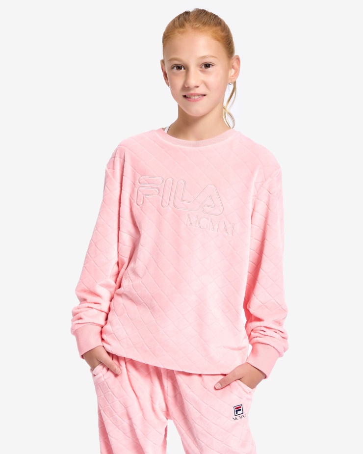 Fila Světle Růže Dětská Sloane Crew