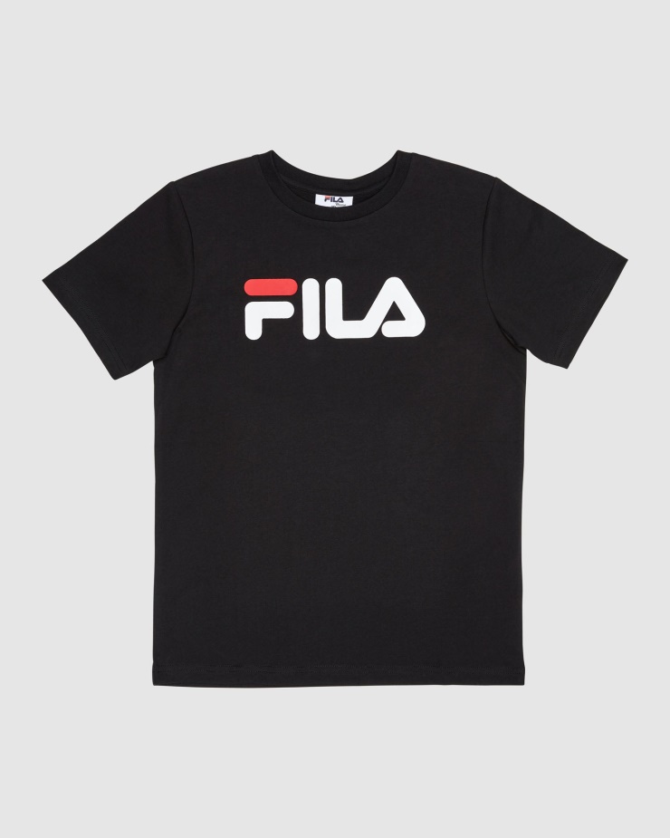 černé Klasické Dětské Tričko Fila
