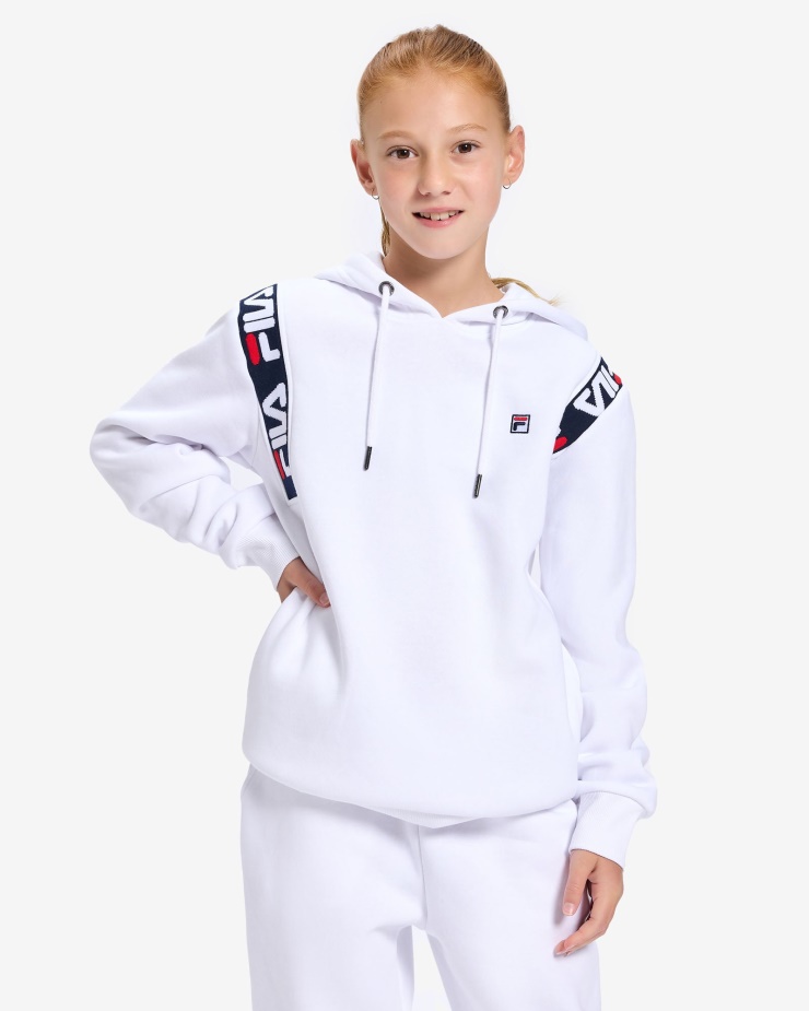 Bílý Fila Dětský Odznak 2.0 Kapuce