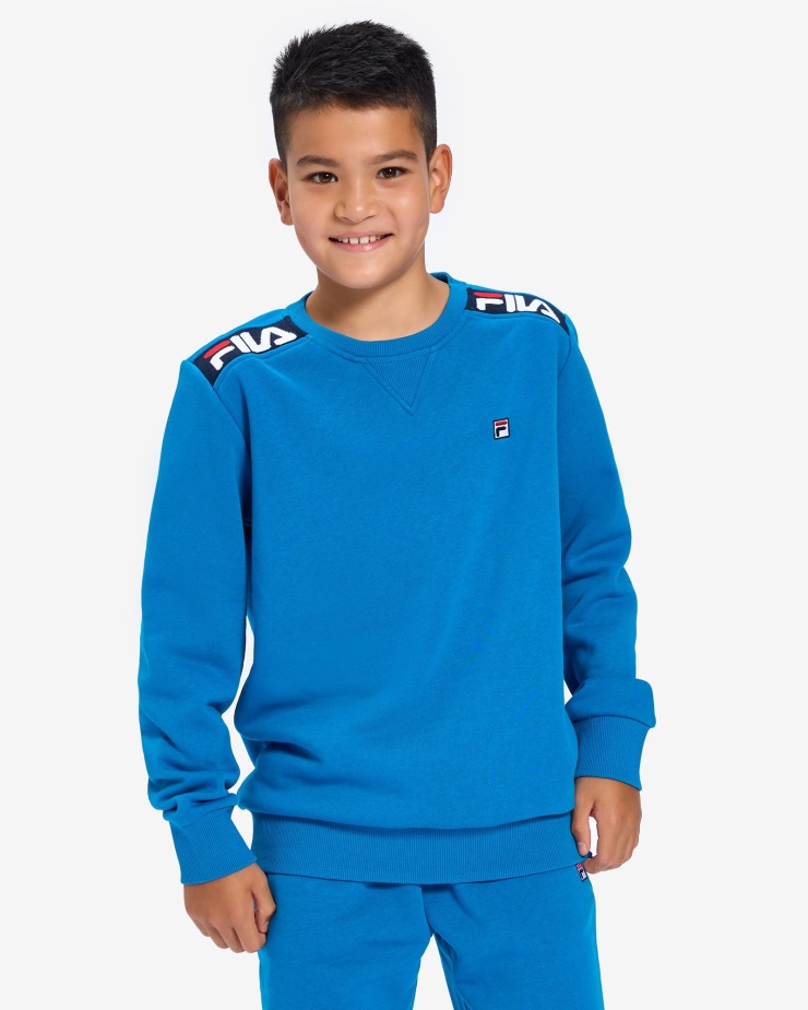 Fila Dětský Odznak 2.0 Crew Mykonos Modrý