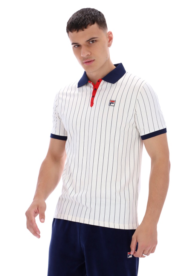 Klasické Bb1 Vintage Fila Pruhované Polo