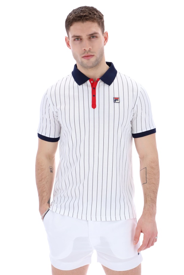Bb1 Klasické Vintage Módní Fila Pruhované Polo