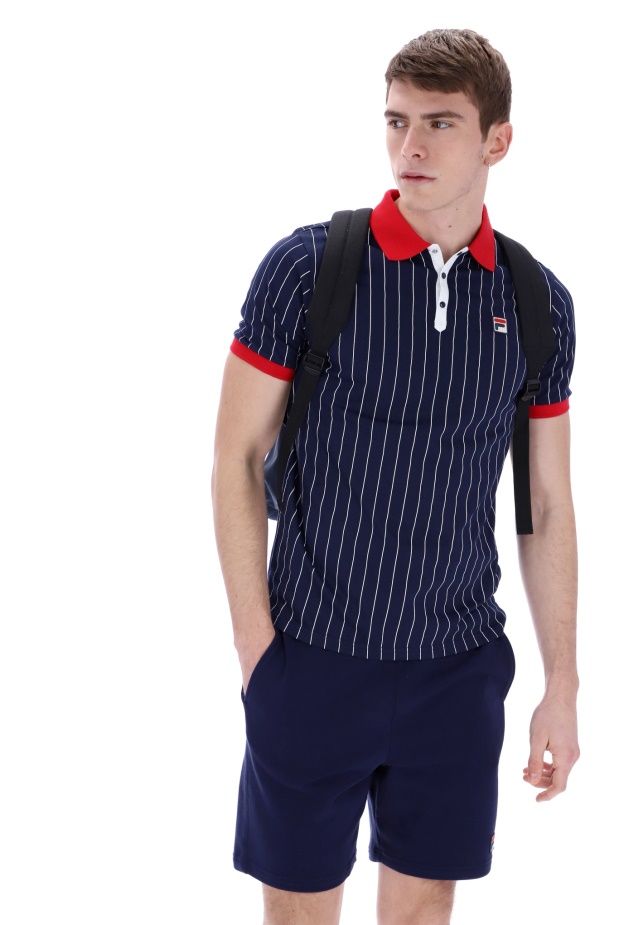Fila Fashion Bb1 Klasické Vintage Pruhované Polo
