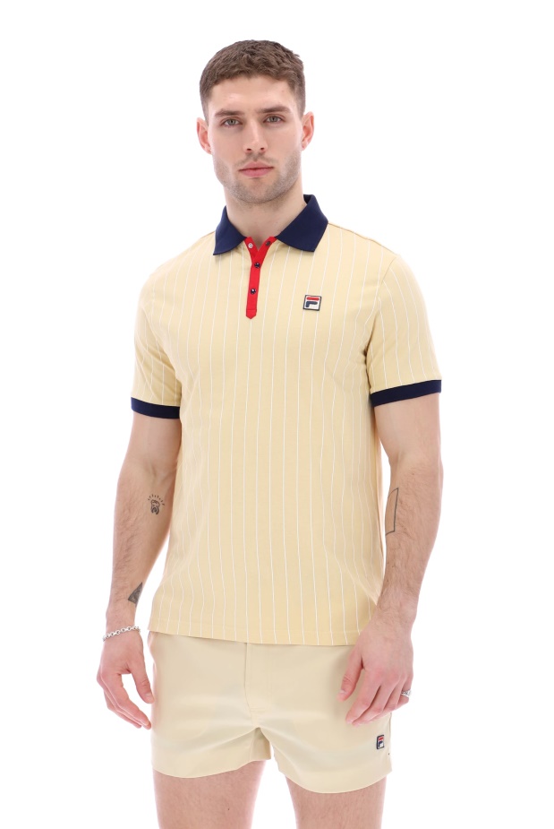 Bb1 Klasické Vintage Pruhované Polo Fila