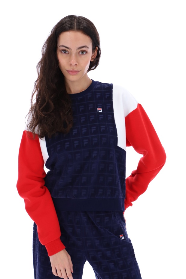 Lucy Velur Crew Mikina Fila